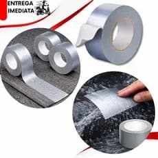 Fita Silver Tape 10 Metros X 45MM Prata Á Prova D'agua Fita Adesiva