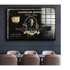 Quadro Decorativo  1 Peça O Lobo de Wall Street 110x80 vinil importado