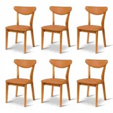 Kit 6 Cadeira de Jantar Madeira Maciça Floripa Estofada Premium Ergonomica Premium Confortável Di Franco Luxo Resistente