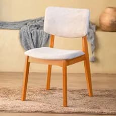 Cadeira Manuela Madeira Mel Boucle Bege
