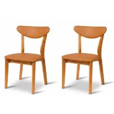 Kit 2 Cadeira de Jantar Madeira Maciça Floripa Estofada Premium Ergonomica Premium Confortável Di Franco Luxo Resistente