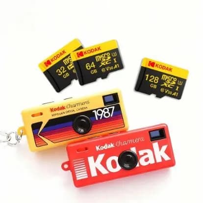 Cartão Mirco sd Para Charmera Chaveiro Câmera Digital 32gGB 64GB 128GB 256GB design kodak Microsd De Memória