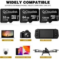 Cartão De Memória Cloudisk Micro SD U3 128GB 64GB 32GB 256GB V30 C10 A1 Cartões Microsd Para Telefone Tablet