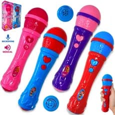 1/2 Unidades Microfone Infantil Sai A Voz Brinquedo Musical Microphone Cantor Pop Rock