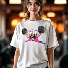 Camiseta Slim T-shirt Confortável Macaco As meninas Super poderosas Streetwaer Algodão blusa estilosa