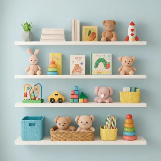 Kit 4 Prateleiras de Parede Suporte Invisível Nicho Multiuso 60x15cm  MDF Reforçado 15mm Quarto escritorio