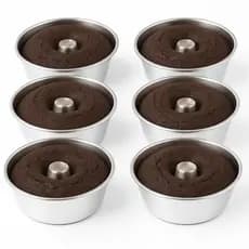Kit 06 Formas Mini Para Pudim Bolo Vulcão N9 N10 N12 - Confeitaria Ayr Fraier Cozinha Assadeira