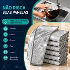 5/10/20 Panos De Limpeza De Arame Metálico Malha Não Oleosa Fogão Cozinha Prato Panelas Pia Multiuso