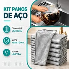 Panos De Limpeza De Cozinha Fogão Reutilizável Toalha Louça Pano Doméstico Lavagem De Aço