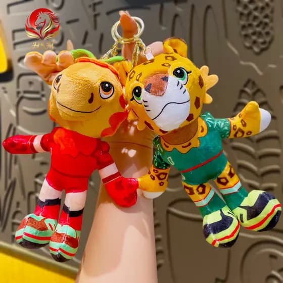 Boneco de Pelúcia da Copa do Mundo 2026, Mascote IP, Lembrança, Boneco Periférico, Chaveiro, Pingente GFTP