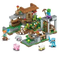 Blocos de Construção 390 Peças Brinquedos Educativos para Crianças Figuras de Cidade Pequena Presentes