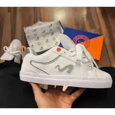 Tenis Tesla Orange feminino masculino unissex skatista streetwear suede casual espotivo moderno pâo lançamento momento.t