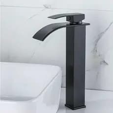 Torneira Monocomando Cascata Alta Banheiro Cuba Aço Inox