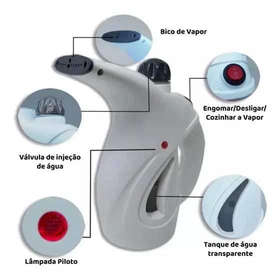 Passadeira 110v 220V Vaporizador A Vapor De Roupas Tira Amasso Portátil 800w
