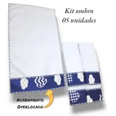 Toalhinhas de Boca e Ombro Babete Kit Maternidade Tecido Felpudo com 5 Unidades