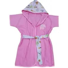 Roupão Infantil Com Capuz Felpudo Macio Menina Menino Bordado Faixa Fixa Tecido Com Facil Absorção
