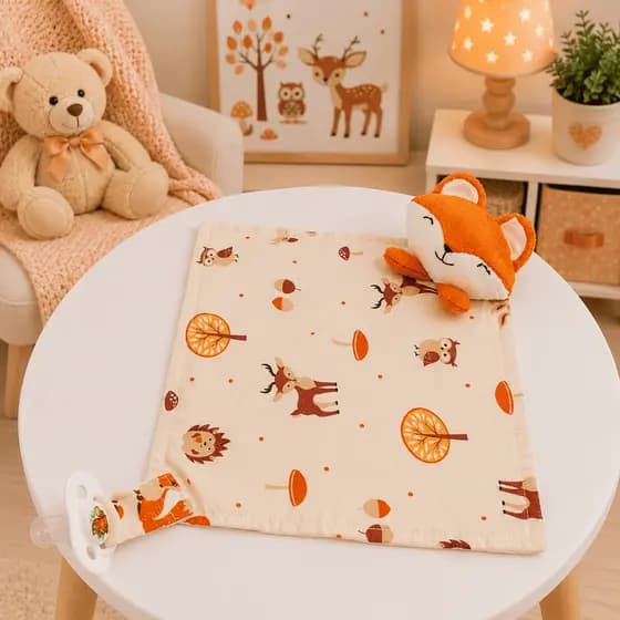 Naninha Cheirinho Para Bebê Antialérgica Com Prendedor de Chupeta Varias Estampas Menino Menina