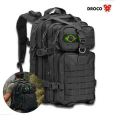 Mochila Tática 50 ou 30 Litros Reforçada Masculina Grande Impermeável Resistente Trilha Bandeira