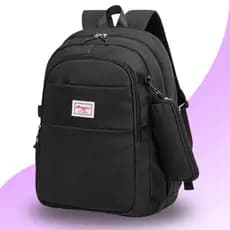 Mochila Escolar Feminina Com Estojo Faculdade Grande Coreana Trabalho Viagem Espaçosa Resistente