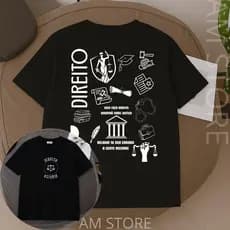 camiseta camisa 100% algodão estampada profissão facudade direito