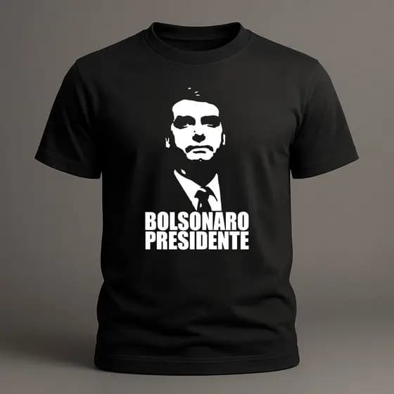 Camiseta masculina Presidente Bolsonaro camisa masculina blusa masculina 100%ALGODÃO blusa premium