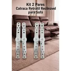 Kit 2 Pares Catraca Retrátil para Sofá Encosto do Sofá - Catraca Reclinável para Sofá
