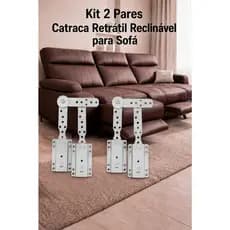 Kit 2 Par Catraca Reclinável para Sofá Retrátil com Suporte