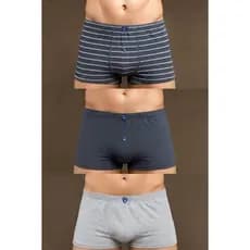 Kit com 10 Cuecas Boxer Listra Conforto na Romantic - Boxer Listra - Sortido