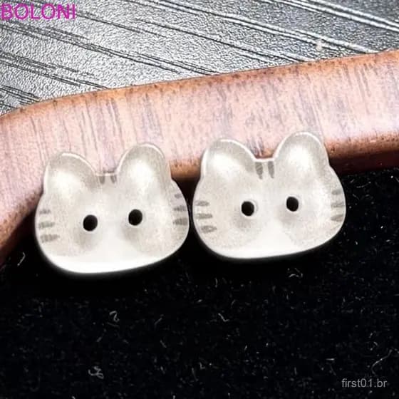 30 botões Chita Cat, botões criativos de gatinho de 12mm, design fofo e estiloso de homem de gengibre em resina.