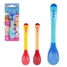 Colher Muda de Cor com Calor Ideal p Alimentação Infantil Colher Termo Sensível Infantil, Muda de Cor