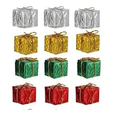 Kit 12 Presente Natalinos Decoracao arvore de natal colorido