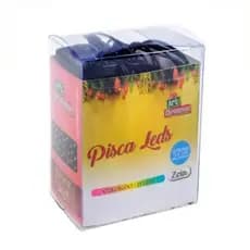 Pisca Pisca led colorido 2 metros fio preto Pilha AA 2.5W