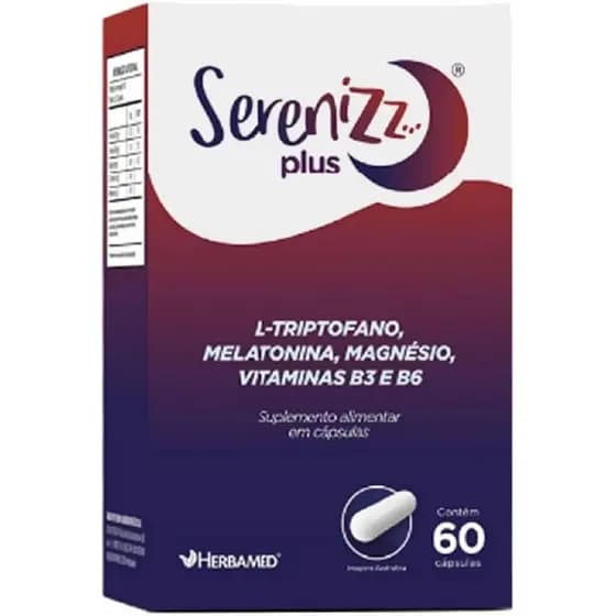 Serenizz L-triptofano Com 60 Cápsulas Herbamed Sem Sabor