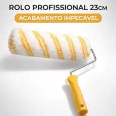 Rolo de pintura 23cm de lã microfibra com suporte