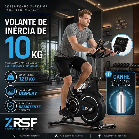 Bicicleta Ergometrica Bicicleta de Exercício Volante 10 kg Ganhe Garrafa Grátis