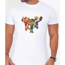 Camiseta camisa Mascote da Copa, camisa Maple, Zayu, Clutch, camiseta unissex 100% algodão, camisa