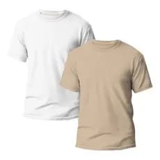 Kit 02 camiseta masculina lisa básicas - Camisetas Slim -Kit camiseta algodão -Camiseta varias cores