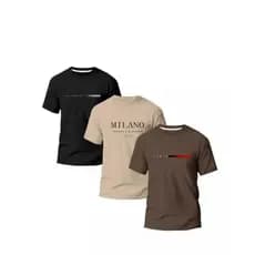 Kit camiseta Paris, Milano, California, Camiseta masculina camiseta 100% algod茫o,Camiseta lan莽amento