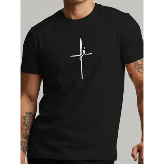 Camiseta Evangélica Fê 100% Algodão Básica Casual Unissex, camisa escrita Fé Unissex, Gospel