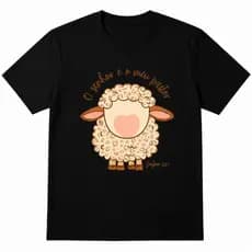 Camiseta Cristã – O Senhor é o Meu Pastor | Salmos 23:🐑 Demonstre sua fé com muito carinho e estilo!