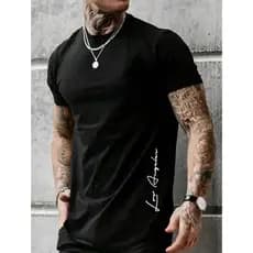 Camiseta Masculina Los Angeles vertical, camisa Los Angeles vertical camiseta masculina 100% algodão