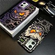 Capinha Pokémon Gengar para Motorola MOTO E22 E40 G14 G34 G52 G54 G60 G84  Capa de Resistente A Choques fosco