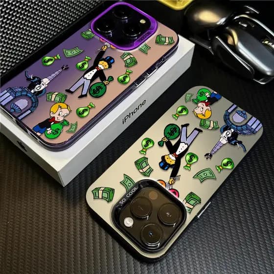Capinha dinheiro de padrão Para iPhone 16 promax Anti Queda Impacto Capa iPhone 11 12 13 14 15 Pro Max X XS XR Case