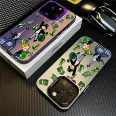 Capinha dinheiro de padrão Para iPhone 16 promax Anti Queda Impacto Capa iPhone 11 12 13 14 15 Pro Max X XS XR Case