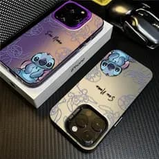Capinha personalizado Nome de  Lilo & Stitch Para iPhone X Xr Xs 11 12 13 15 14 16 Pro Max Capa de telefone Anti-impacto