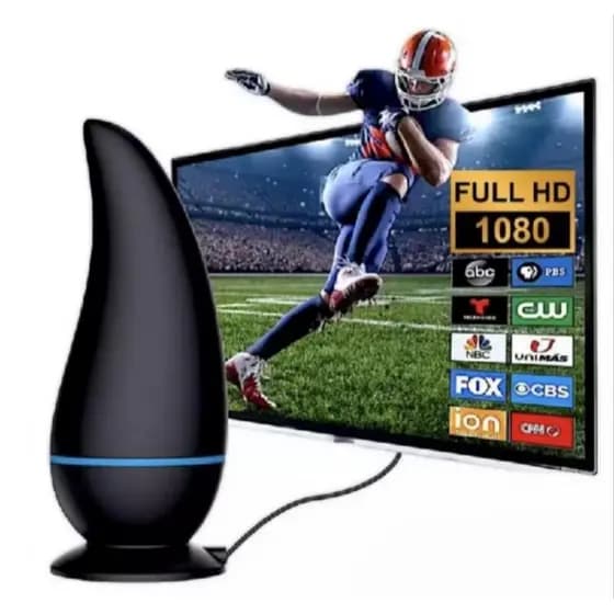antena interna para tv digital amplificada 1080 hdtv cabo 3m