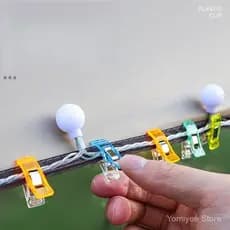 Clipes para cordão de luzes externas, clipes para luzes de ambiente de camping, clipes decorativos para luzes, clipes de