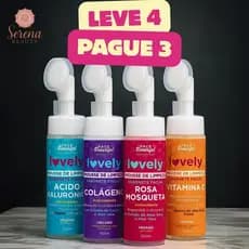 Kit Skincare Cuidado Facial – 4 Mousse de Limpeza Diária Face Beautiful Combo Promocional