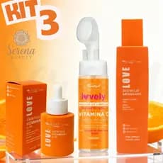 Kit de Limpeza e Hidratação FaceBeautiful + Max Love – Vitamina C Clareador Antimanchas Melasma