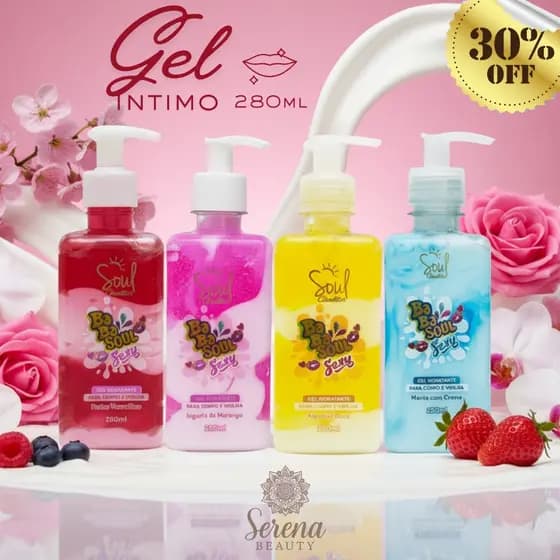 Hidratante Corporal e Intimo Feminino Babasoul  280ml Soul Cosméticos Escolha o kit